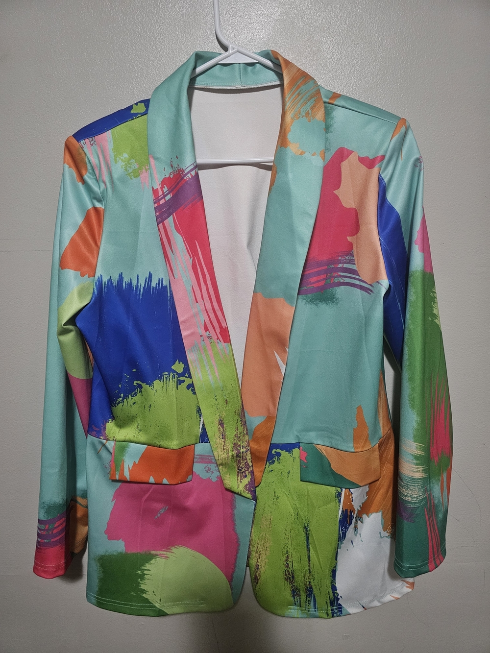 Fabletics Multi-Color Abstract Print Blazer
